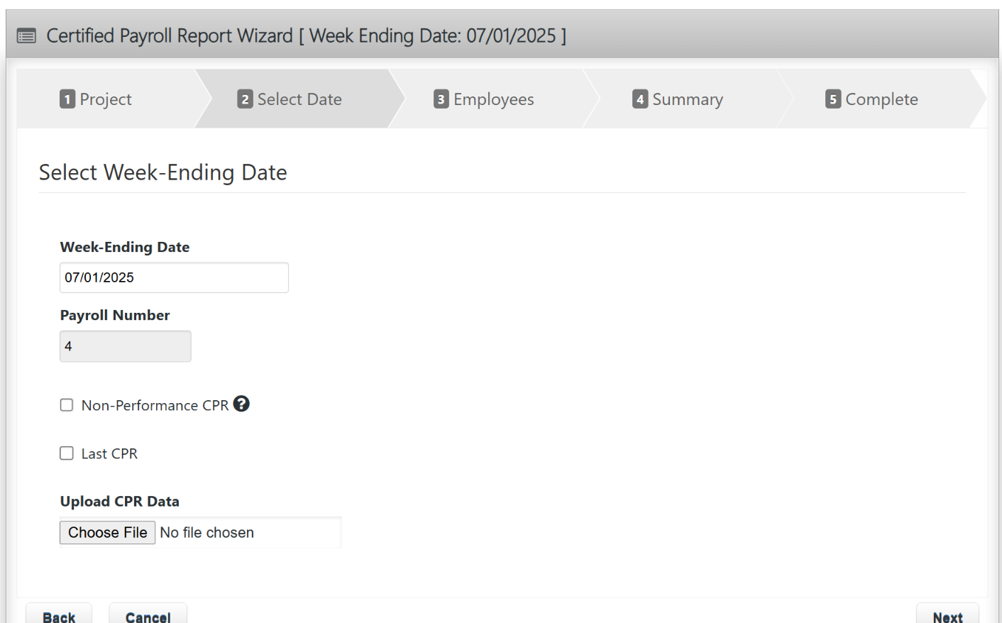 Click Choose File and add you template.
